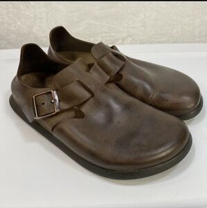 Birkenstock brown leather London clog size 37